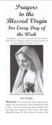 Prayers to the Blessed Virgin for Every Day - brochure
