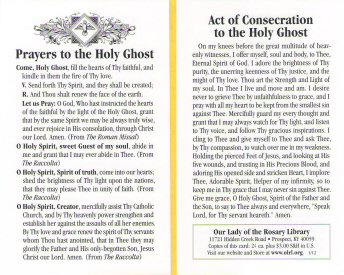 Prayers & Consecration to the Holy Ghost