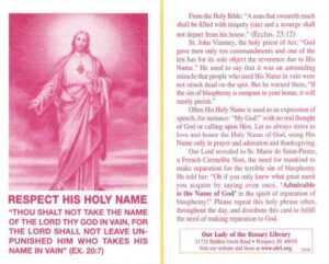 Respect His Holy Name †