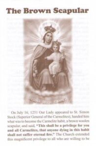 The Brown Scapular leaflet †