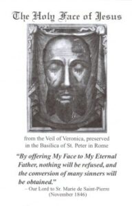 The Holy Face of Jesus leaflet †