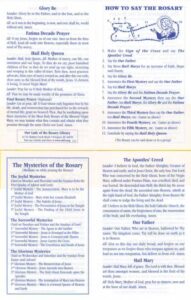 How to Say the Rosary leaflet (15 Mysteries) †