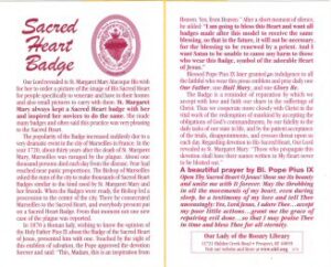 Sacred Heart Badge Card †